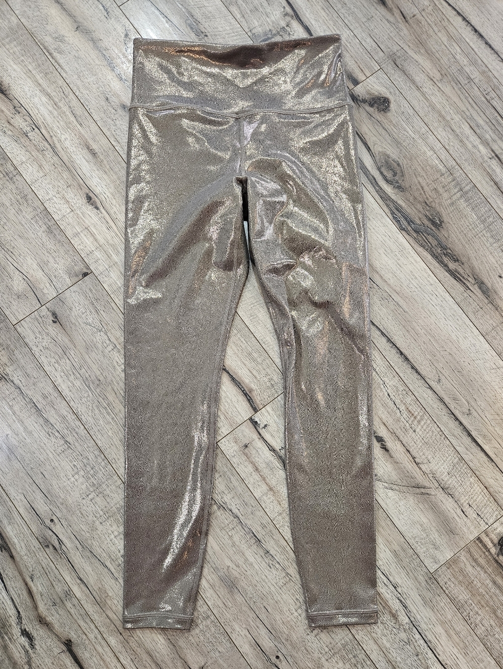 Athleta Elation Shine Tight Size S Gold Bronze Great Condition